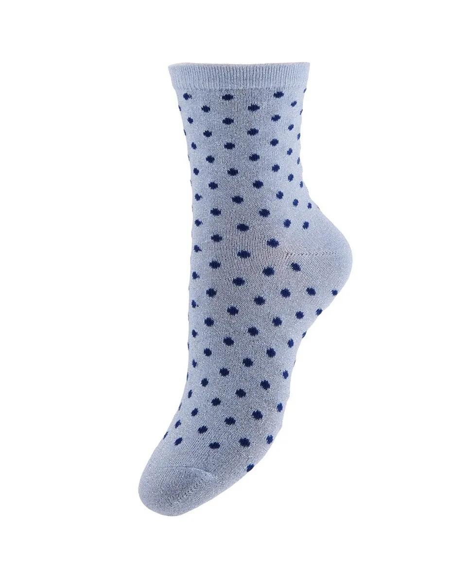 Женские высокие носки в горошек Pieces, синий 
Женские высокие носки в горошек Pieces, синий