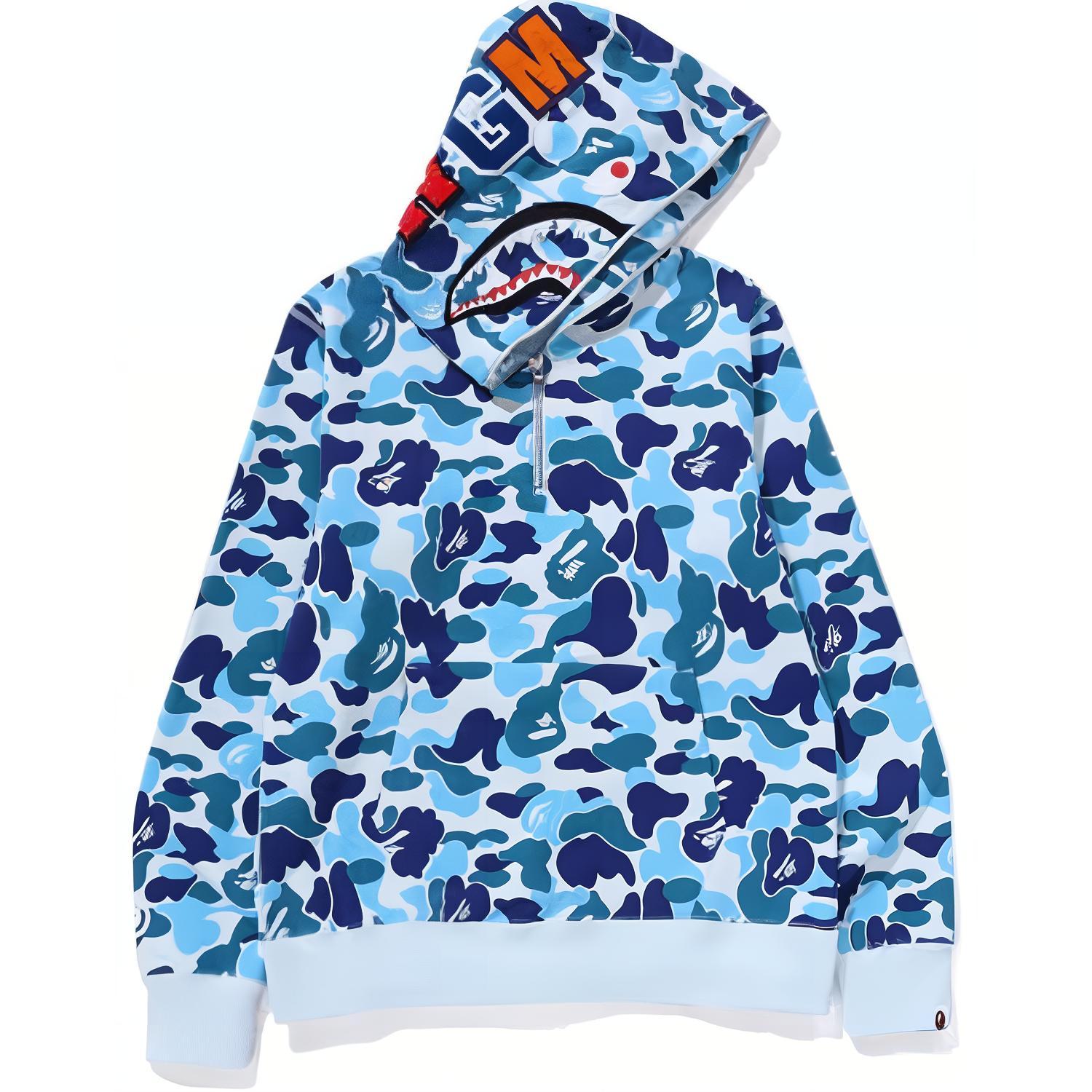 Bape Abc Camo Shark полу-молния худи A BATHING APE, синий
Bape Abc Camo Shark полу-молния худи A BATHING APE, синий