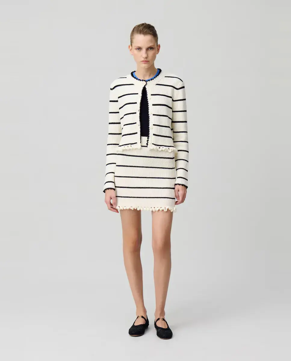 Юбка в полоску тонкой вязки Claudie Pierlot, белый
Юбка в полоску тонкой вязки Claudie Pierlot, белый