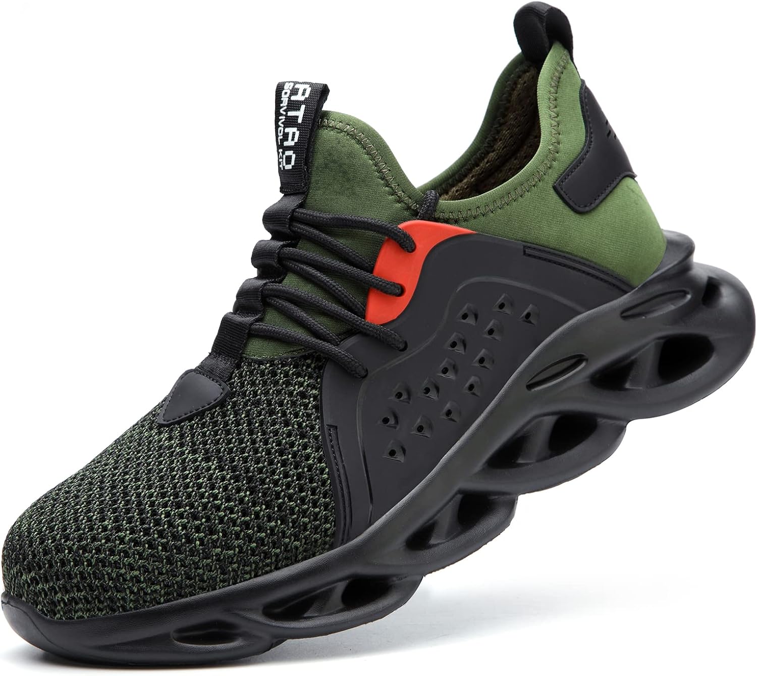 Мужские стальные ботинки Micoklinlin с дышащей сеткой, безопасные кроссовки для лета с легким весом и светоотражающей полосой, зеленый
Мужские стальные ботинки Micoklinlin с дышащей сеткой, безопасные кроссовки для лета с легким весом и светоотражающей полосой, зеленый