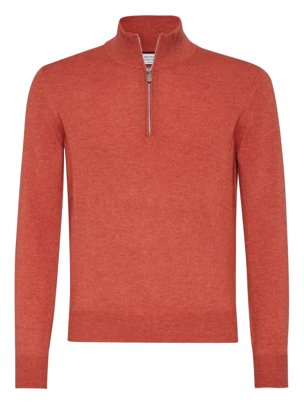 Кашемировый свитер на молнии Brunello Cucinelli, оранжевый
Кашемировый свитер на молнии Brunello Cucinelli, оранжевый