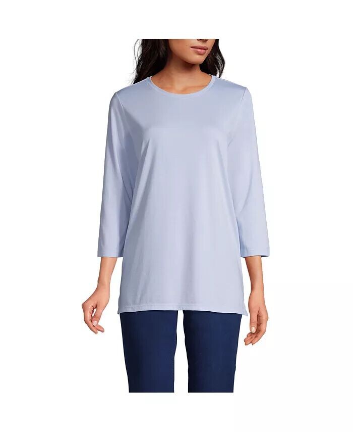 Женская хлопковая туника Supima с рукавом 3/4 для высоких женщин Lands' End, синий
Женская хлопковая туника Supima с рукавом 3/4 для высоких женщин Lands' End, синий