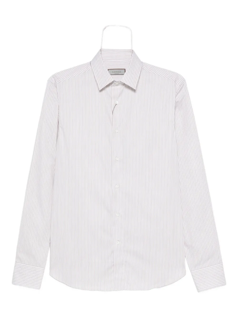 Полосатая хлопковая рубашка Canali, нейтральный
Полосатая хлопковая рубашка Canali, нейтральный