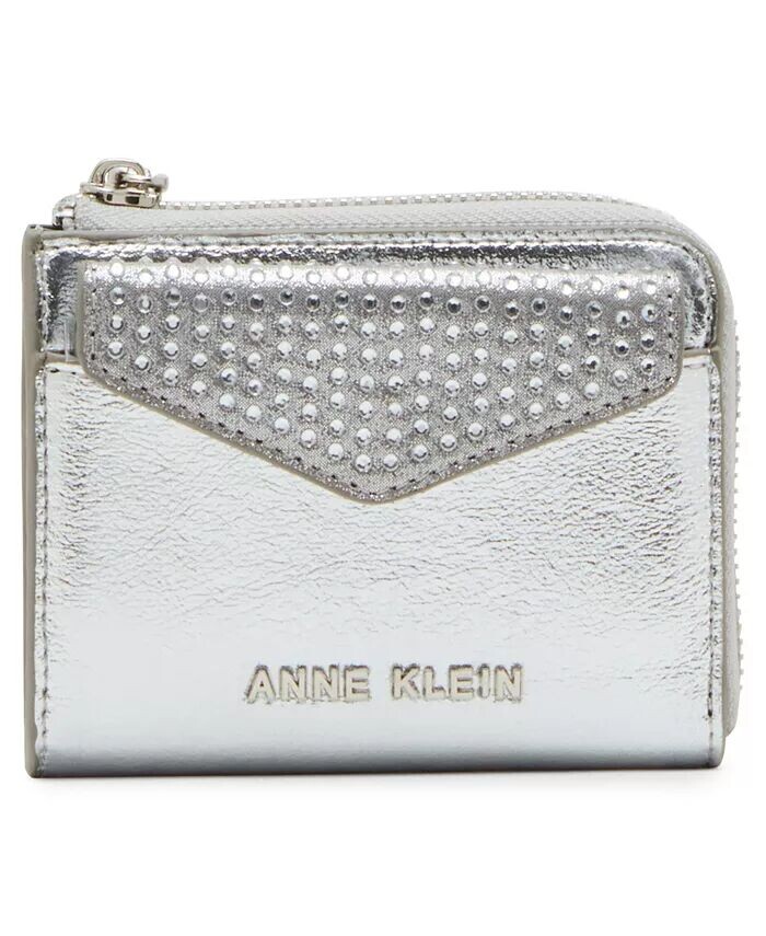 Изогнутый кошелек из 2 предметов с клапаном-конвертом и стразами Anne Klein, серебряный
Изогнутый кошелек из 2 предметов с клапаном-конвертом и стразами Anne Klein, серебряный