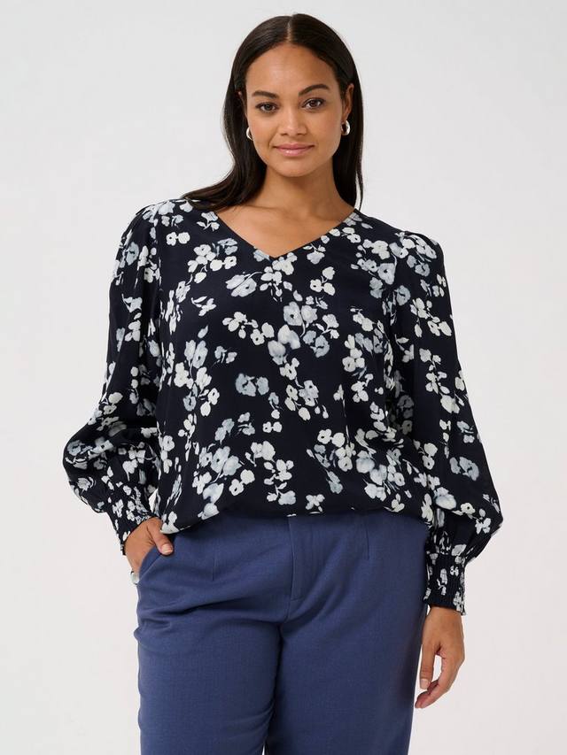 Топ с цветочным рисунком из ситца KAFFE Curve, цвет Marine/Multi
Топ с цветочным рисунком из ситца KAFFE Curve, цвет Marine/Multi