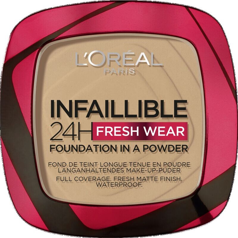 Infaillible 24H Fresh Wear пудра для макияжа 300 Янтарь L’Oréal Paris, 9 g
Infaillible 24H Fresh Wear пудра для макияжа 300 Янтарь L’Oréal Paris, 9 g
