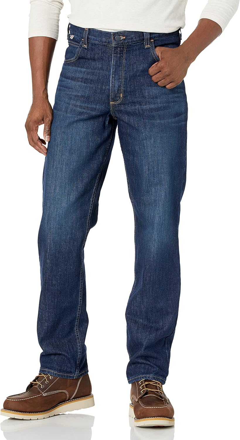 Carhartt мужские FR Slim Straight Rugged Flex джинсы, Midnight Indigo
Carhartt мужские FR Slim Straight Rugged Flex джинсы, Midnight Indigo
