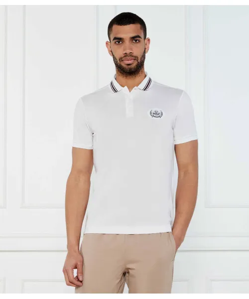 Футболка поло Slim fit Ea7, белый 
Футболка поло Slim fit Ea7, белый