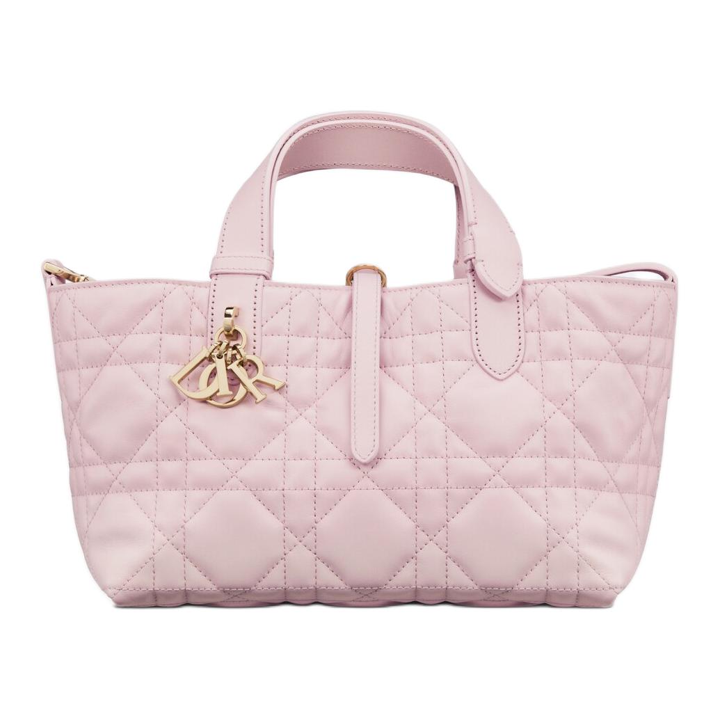 DIOR Кожаная сумка через плечо малого размера женская светло-розовая