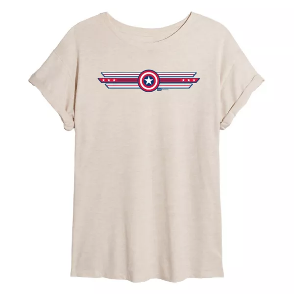 Футболка оверсайз с принтом щита Капитана Америка для подростков Marvel, бежевый
Футболка оверсайз с принтом щита Капитана Америка для подростков Marvel, бежевый
