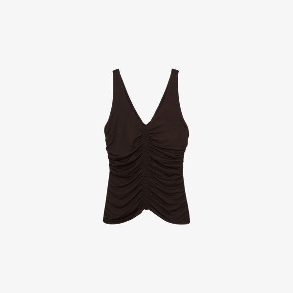 Жилет Reiss с рюшами из стрейч-джерси, коричневый
Жилет Reiss с рюшами из стрейч-джерси, коричневый