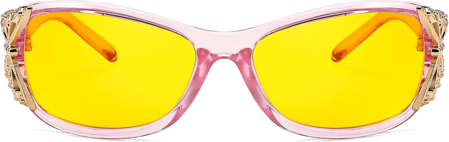 Классические женские солнцезащитные очки FEISEDY для ночной езды, вождения, с антибликовым покрытием, желтого цвета, модель B2548, Z-butterfly(transparent Pink)
Классические женские солнцезащитные очки FEISEDY для ночной езды, вождения, с антибликовым покрытием, желтого цвета, модель B2548, Z-butterfly(transparent Pink)