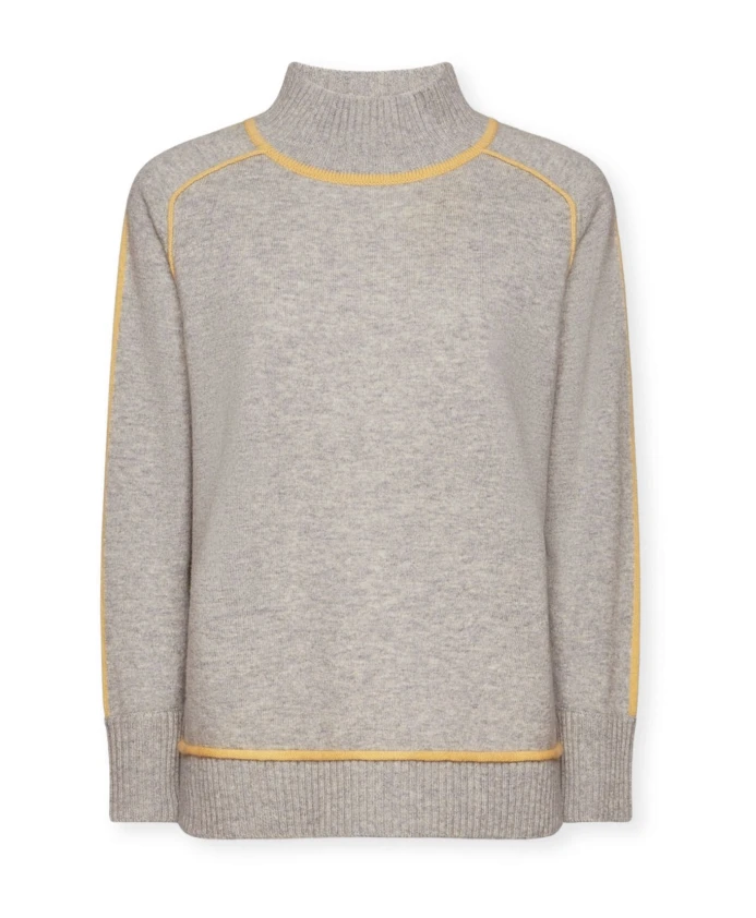 Шерстяной свитер с контрастной отделкой. Elena Mirã², серый
Шерстяной свитер с контрастной отделкой. Elena Mirã², серый