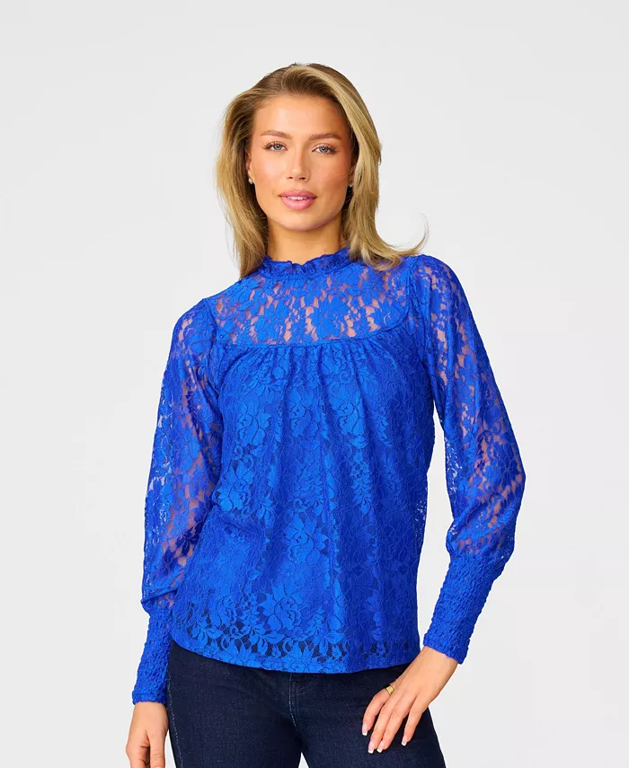 Женский топ с цветочным кружевом и круглым вырезом Cable & Gauge, синий
Женский топ с цветочным кружевом и круглым вырезом Cable & Gauge, синий