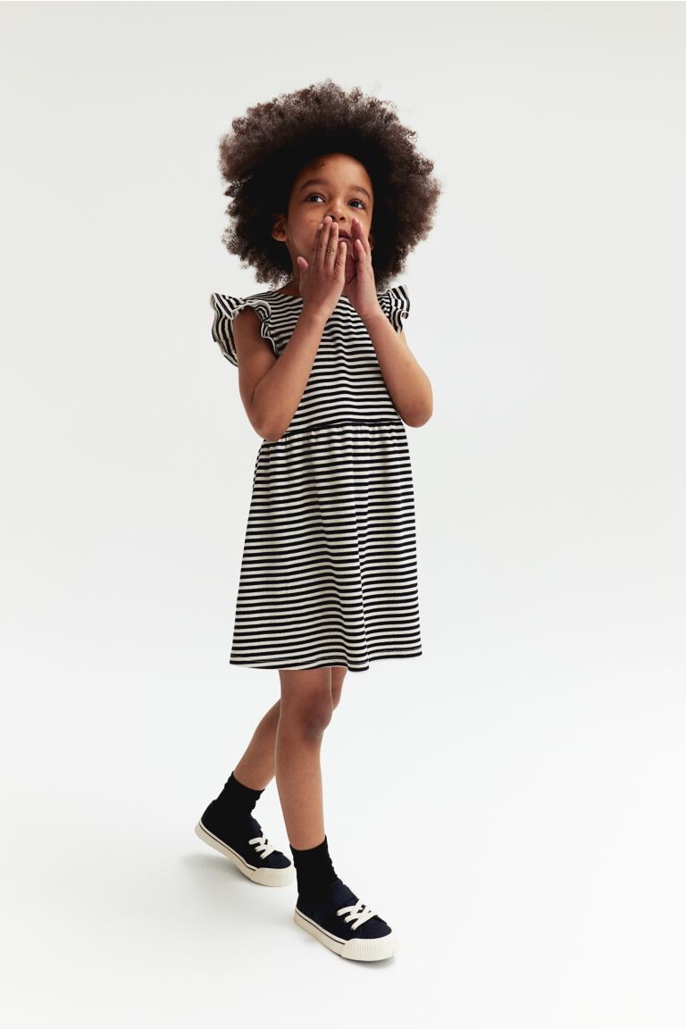 Платье из джерси в рубчик H&M, черный
Платье из джерси в рубчик H&M, черный