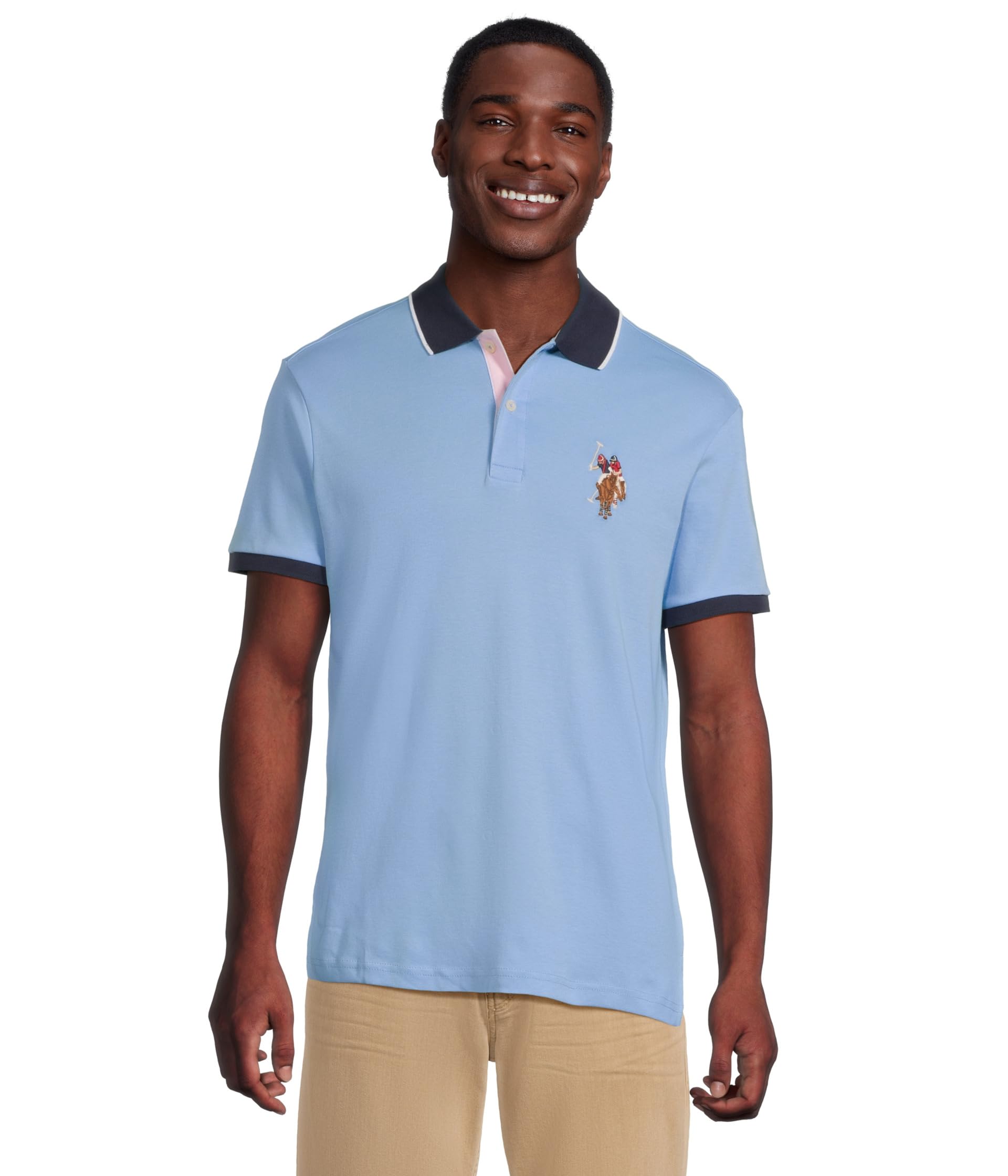 Рубашка U.S. POLO ASSN. Short Sleeve Slim Fit Multicolor Pony Interlock Polo Shirt, Blue Coast
Рубашка U.S. POLO ASSN. Short Sleeve Slim Fit Multicolor Pony Interlock Polo Shirt, Blue Coast