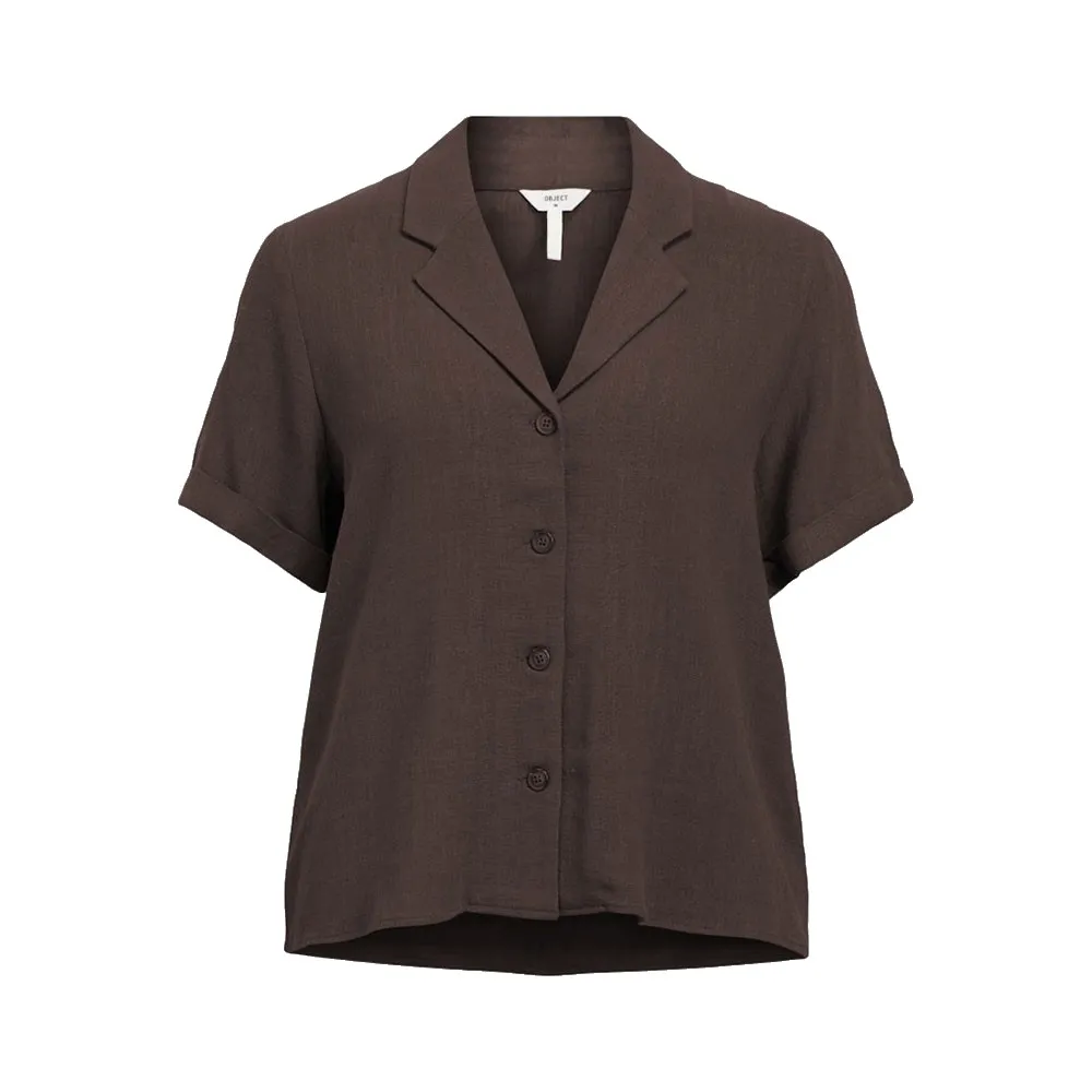 Рубашка с коротким рукавом Object Sanne Regular, коричневый
Рубашка с коротким рукавом Object Sanne Regular, коричневый