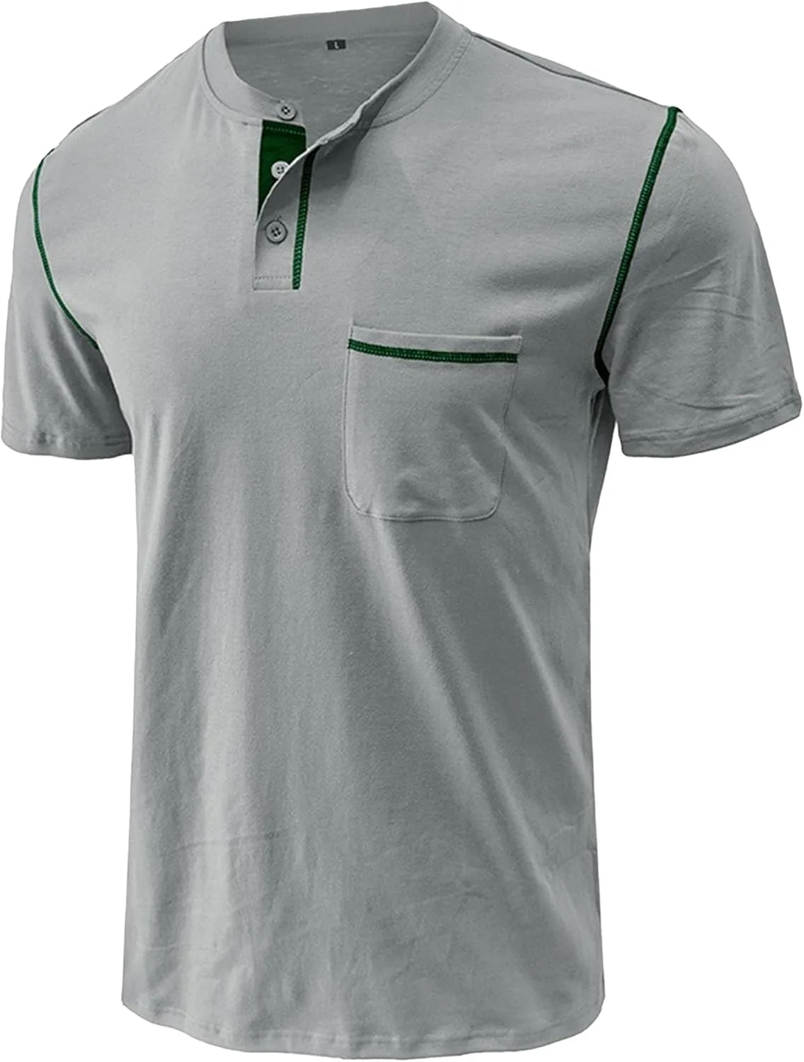 Мужская футболка Henley с коротким рукавом Raglan и карманом TrndTrsure
Мужская футболка Henley с коротким рукавом Raglan и карманом TrndTrsure