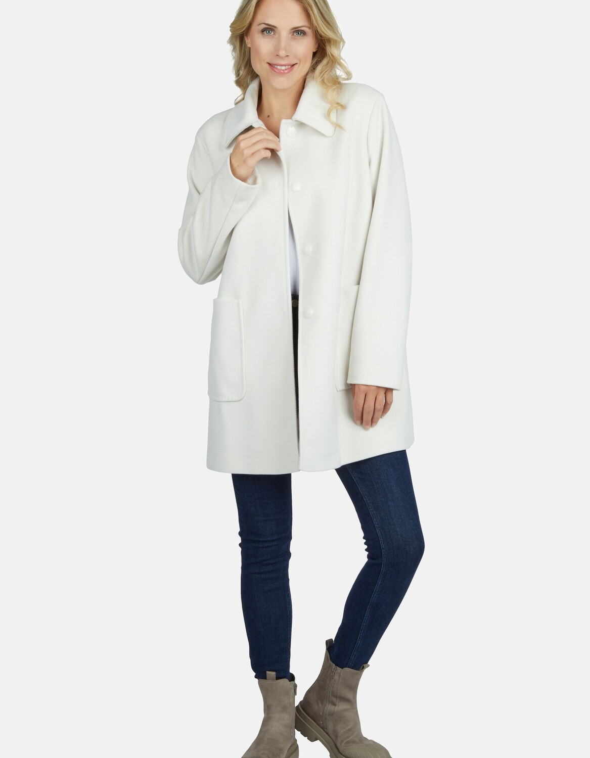 Пуховик WHITE LABEL Tuchjacke, белый 
Пуховик WHITE LABEL Tuchjacke, белый