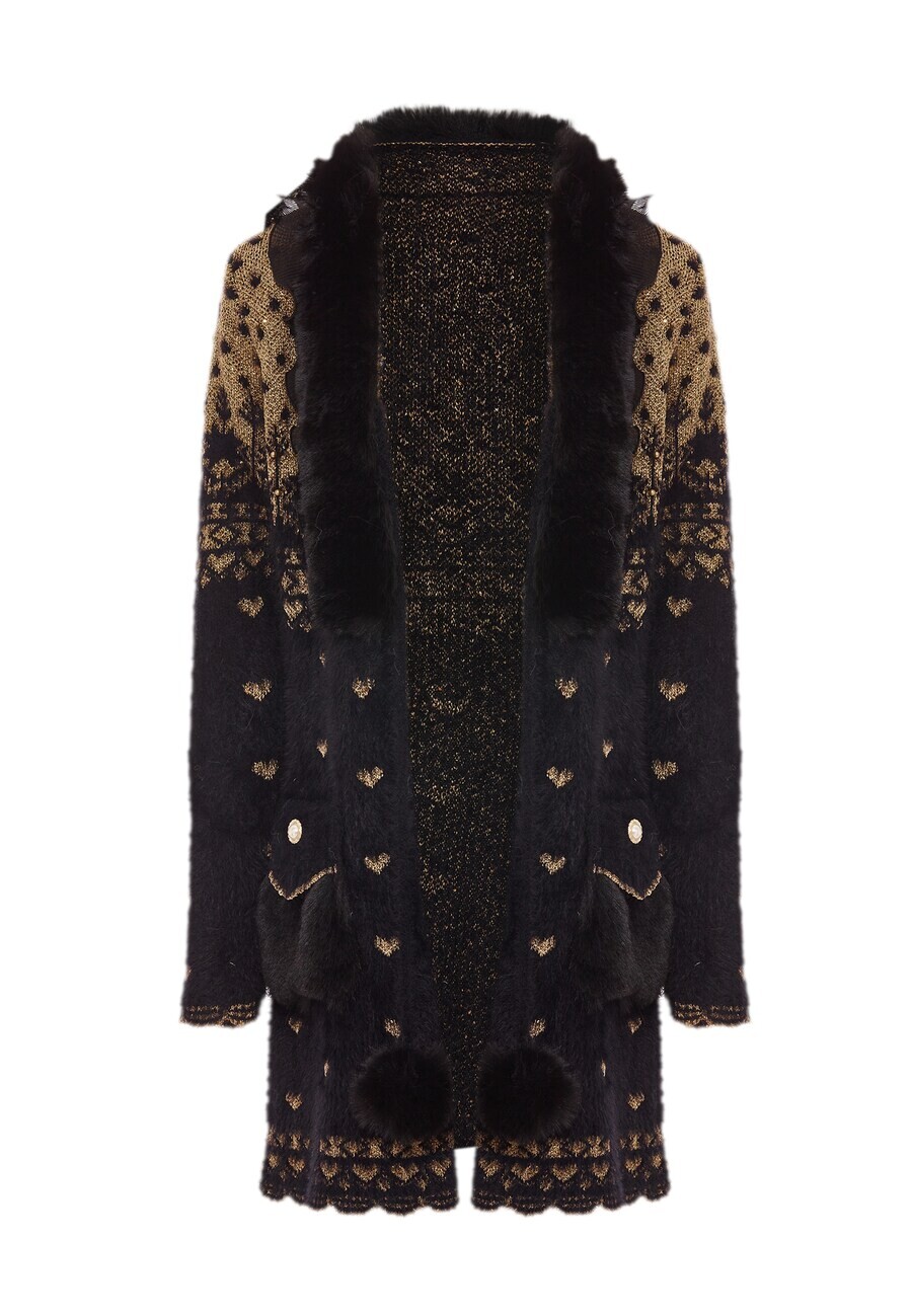 Вязаный кардиган faina Knit Cardigan, черный
Вязаный кардиган faina Knit Cardigan, черный