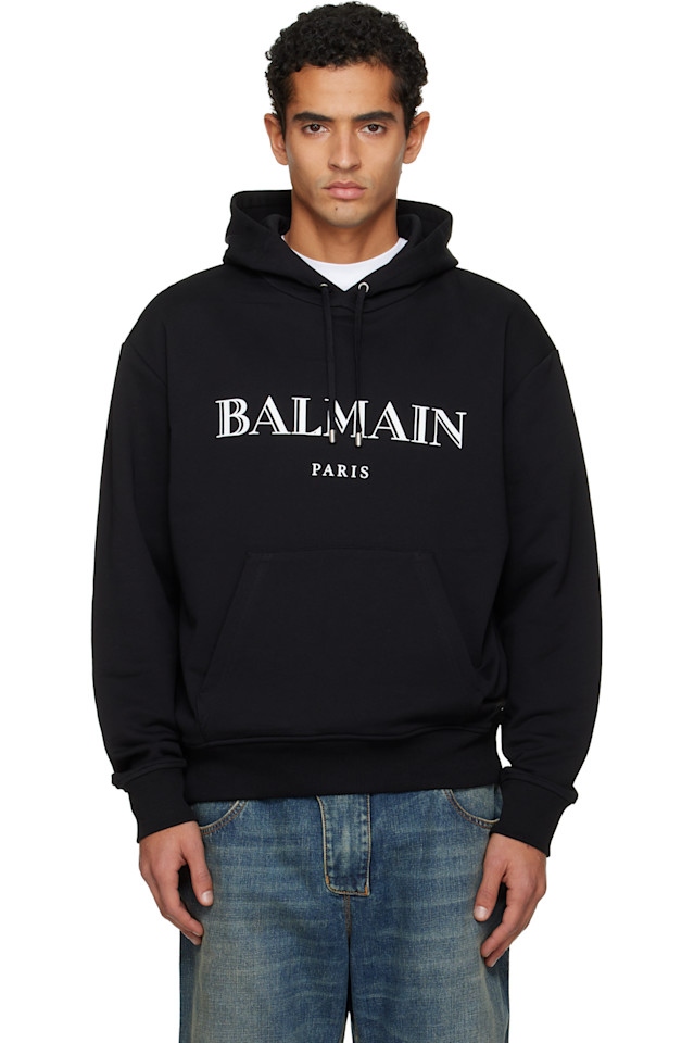Balmain Черная толстовка с принтом "Balmain"
Balmain Черная толстовка с принтом "Balmain"