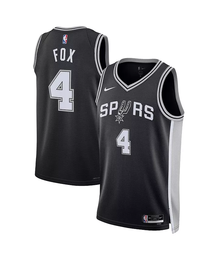 Мужская и женская баскетбольная майка De'Aaron Fox San Antonio Spurs в черном цвете - Swingman, Icon Edition Nike
Мужская и женская баскетбольная майка De'Aaron Fox San Antonio Spurs в черном цвете - Swingman, Icon Edition Nike
