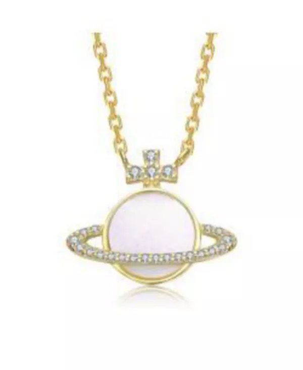 Детское ожерелье с Сатурном, покрытое 14-каратным золотом, перламутром и прозрачными кубическими цирконами Gigigirl, gold
Детское ожерелье с Сатурном, покрытое 14-каратным золотом, перламутром и прозрачными кубическими цирконами Gigigirl, gold