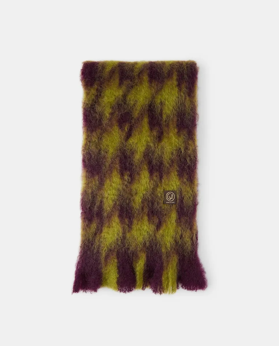 Шарф из мохера и шерсти с узором «гусиная лапка» Mantas Ezcaray, светло-зеленый
Шарф из мохера и шерсти с узором «гусиная лапка» Mantas Ezcaray, светло-зеленый