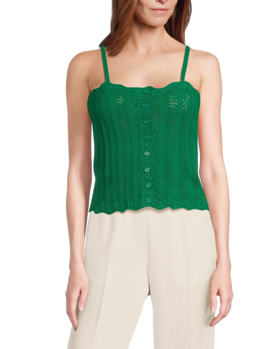 Вязаная крючком майка с фестончатым краем Vero Moda, зеленый
Вязаная крючком майка с фестончатым краем Vero Moda, зеленый