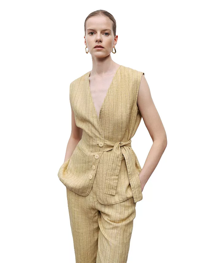 Женский жилет с завязкой NOCTURNE, коричневый/бежевый
Женский жилет с завязкой NOCTURNE, коричневый/бежевый