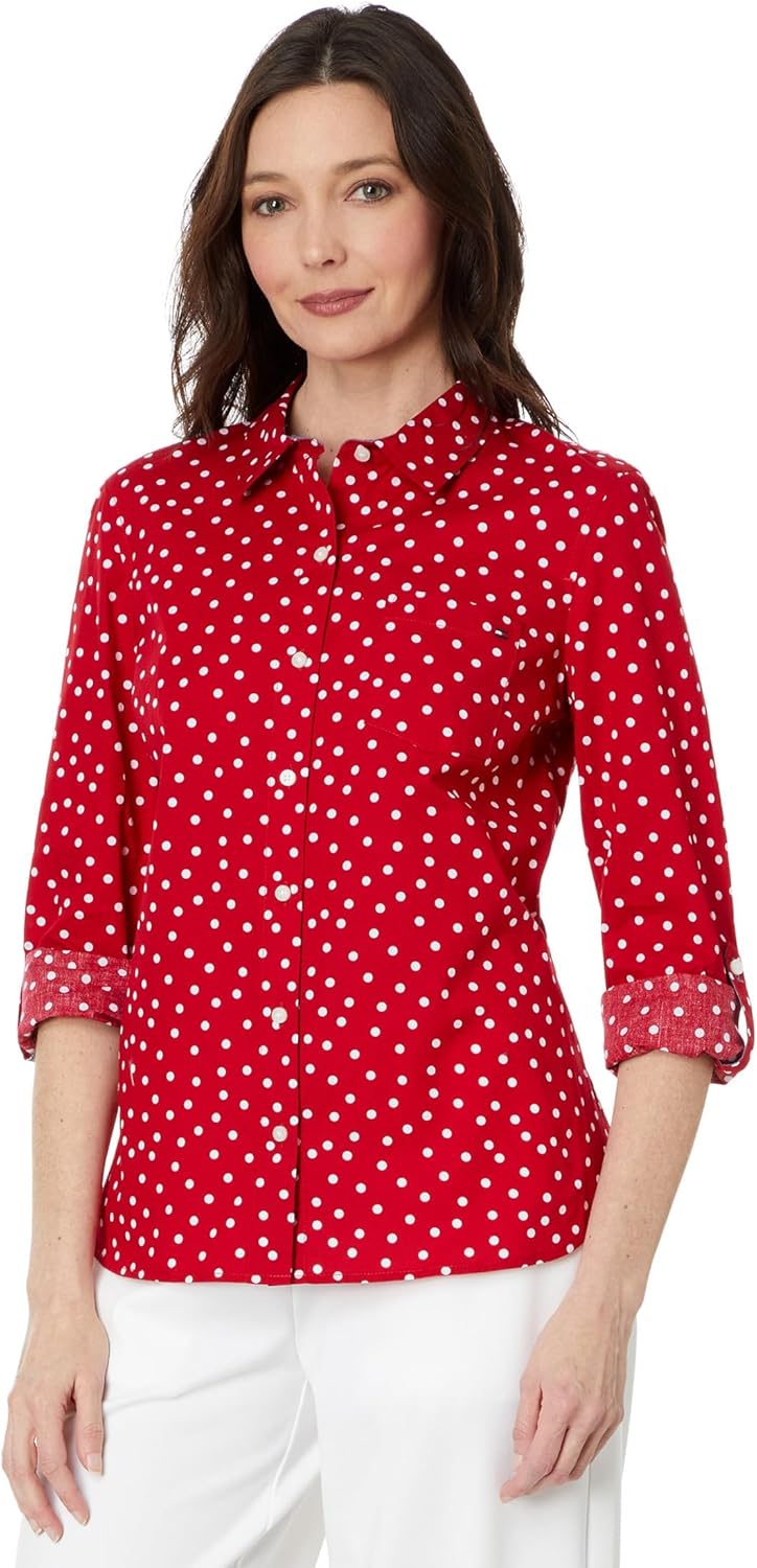 Женская рубашка Tommy Hilfiger Dot Roll Tab, Scarlet Multi 2
Женская рубашка Tommy Hilfiger Dot Roll Tab, Scarlet Multi 2