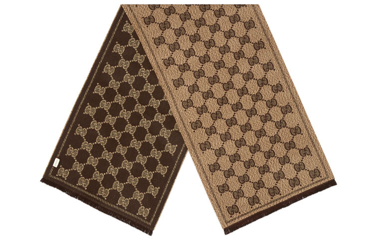 Мужской вязаный шарф GUCCI, Brown 
Мужской вязаный шарф GUCCI, Brown