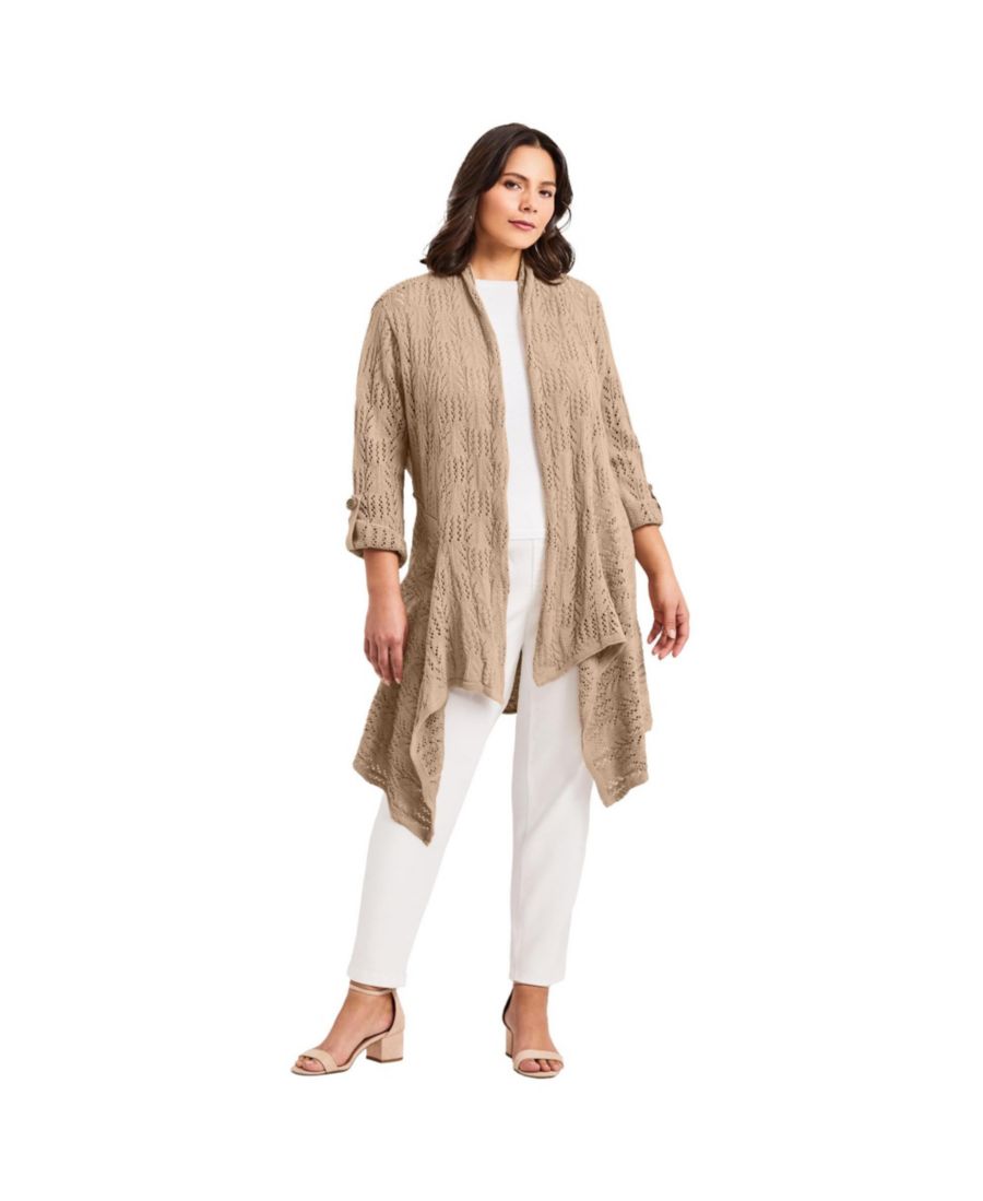 Женский ажурный кардиган-свитер AVENUE, New khaki
Женский ажурный кардиган-свитер AVENUE, New khaki