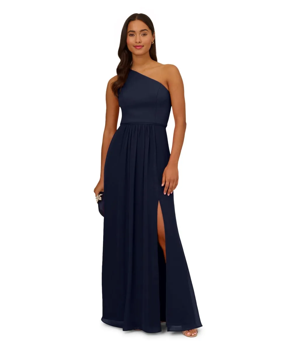 Платье из шифона на одно плечо Adrianna Papell, синий
Платье из шифона на одно плечо Adrianna Papell, синий