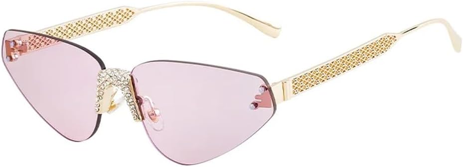 Солнцезащитные очки UV400 с защитой от УФ-излучения - без оправы, в стиле "кошачий глаз", с панковскими заклепками, для женщин и мужчин, для бега и активного отдыха UYPTK, Gold Tea Pink
Солнцезащитные очки UV400 с защитой от УФ-излучения - без оправы, в стиле "кошачий глаз", с панковскими заклепками, для женщин и мужчин, для бега и активного отдыха UYPTK, Gold Tea Pink