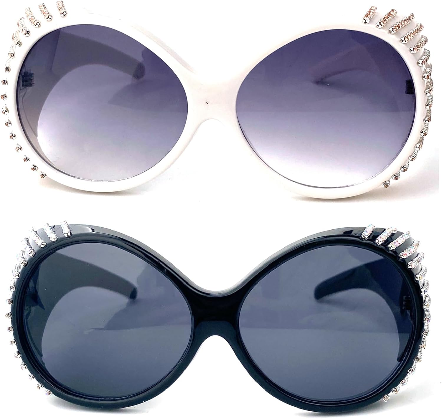 Блестящие большие круглые солнцезащитные очки со стразами, идеально подходящие для фестивалей и вечеринок, модные солнцезащитные очки в стиле панк Y2K для женщин mincl, 2pcs-black&white
Блестящие большие круглые солнцезащитные очки со стразами, идеально подходящие для фестивалей и вечеринок, модные солнцезащитные очки в стиле панк Y2K для женщин mincl, 2pcs-black&white