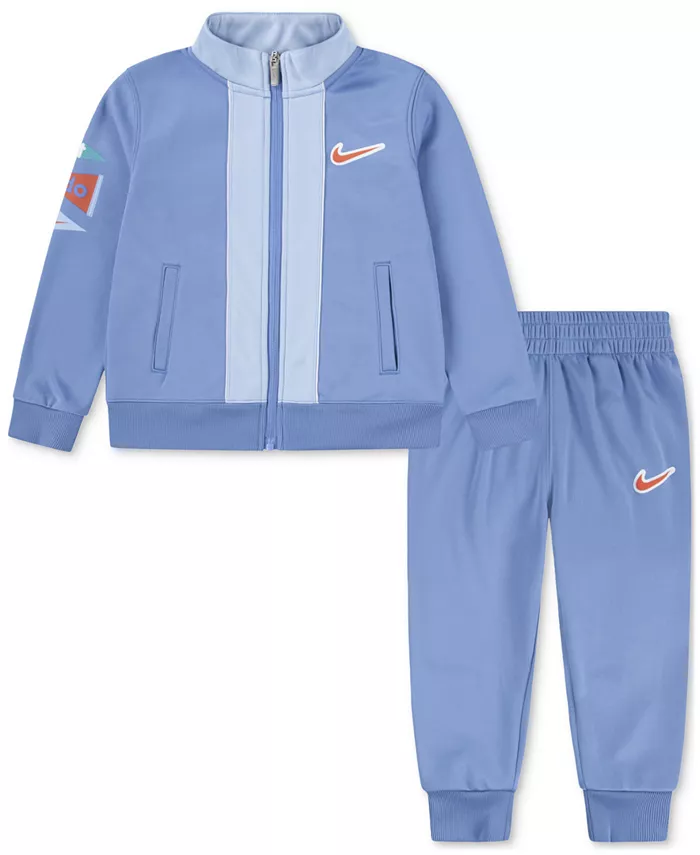 Детский спортивный костюм Baby Dri-FIT, куртка и брюки, комплект из 2 предметов Nike, синий
Детский спортивный костюм Baby Dri-FIT, куртка и брюки, комплект из 2 предметов Nike, синий