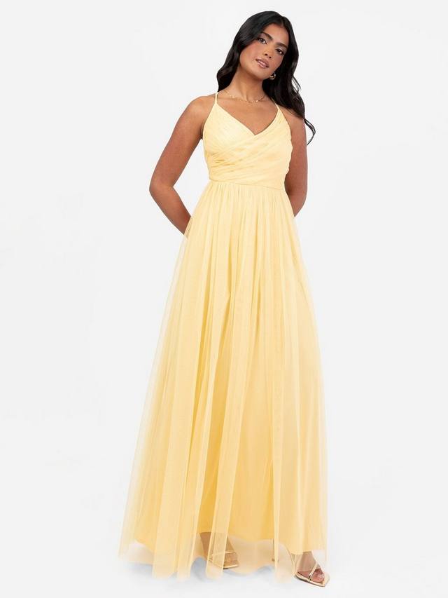 Макси-платье из тюля с перекрестной спинкой и бантом Anaya With Love, цвет Butter Yellow
Макси-платье из тюля с перекрестной спинкой и бантом Anaya With Love, цвет Butter Yellow