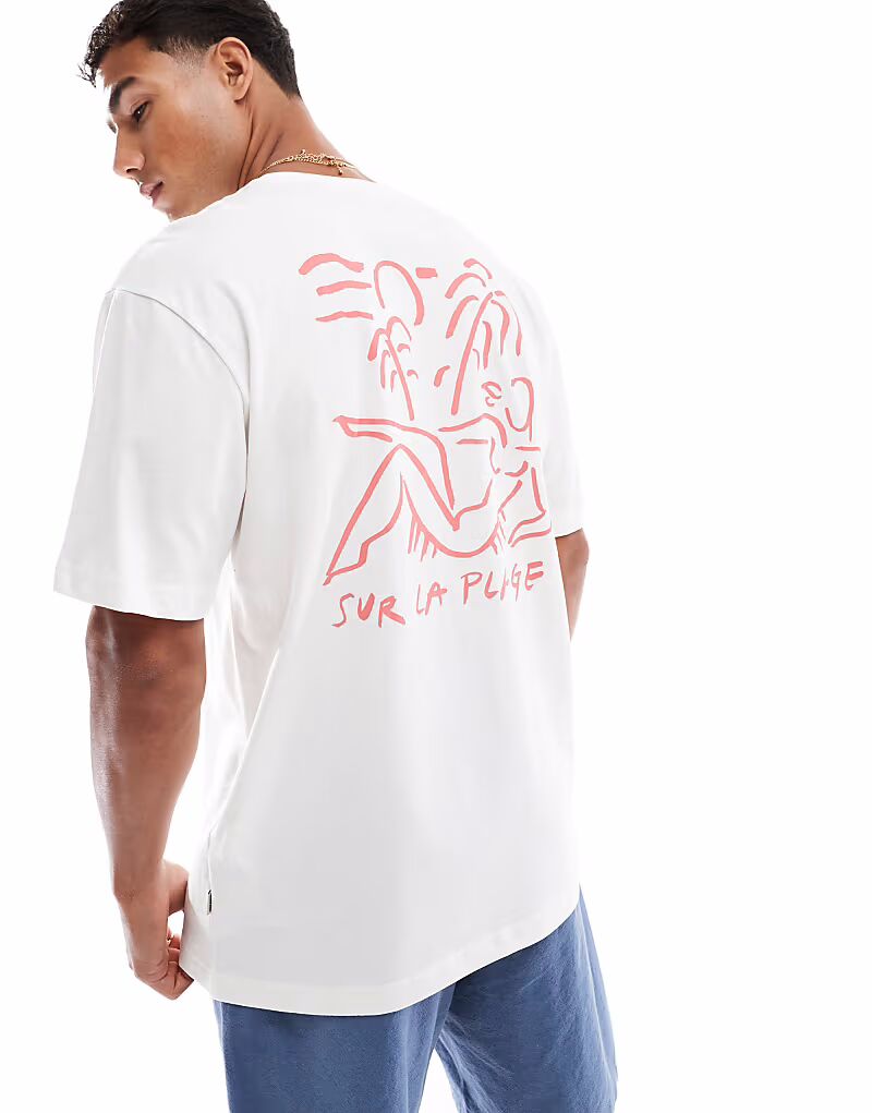 Футболка ONLY & SONS свободного кроя с принтом sur la plage на спине белого цвета
Футболка ONLY & SONS свободного кроя с принтом sur la plage на спине белого цвета