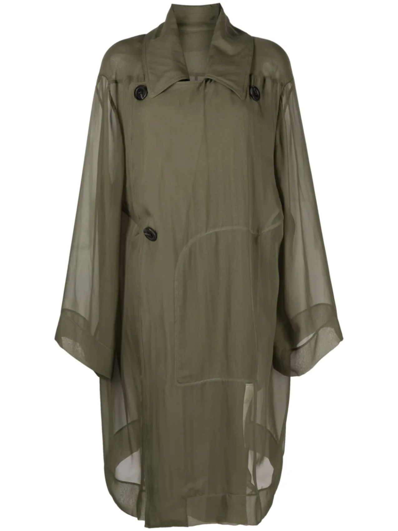 Rick Owens шелковый тренч, зеленый
Rick Owens шелковый тренч, зеленый