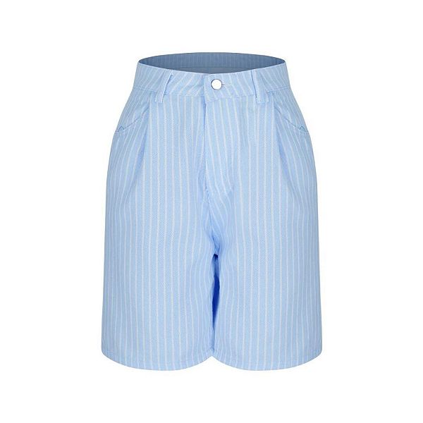 Женские полосатые шорты джинсовые loose fit high waisted Yesfashion, Blue
Женские полосатые шорты джинсовые loose fit high waisted Yesfashion, Blue