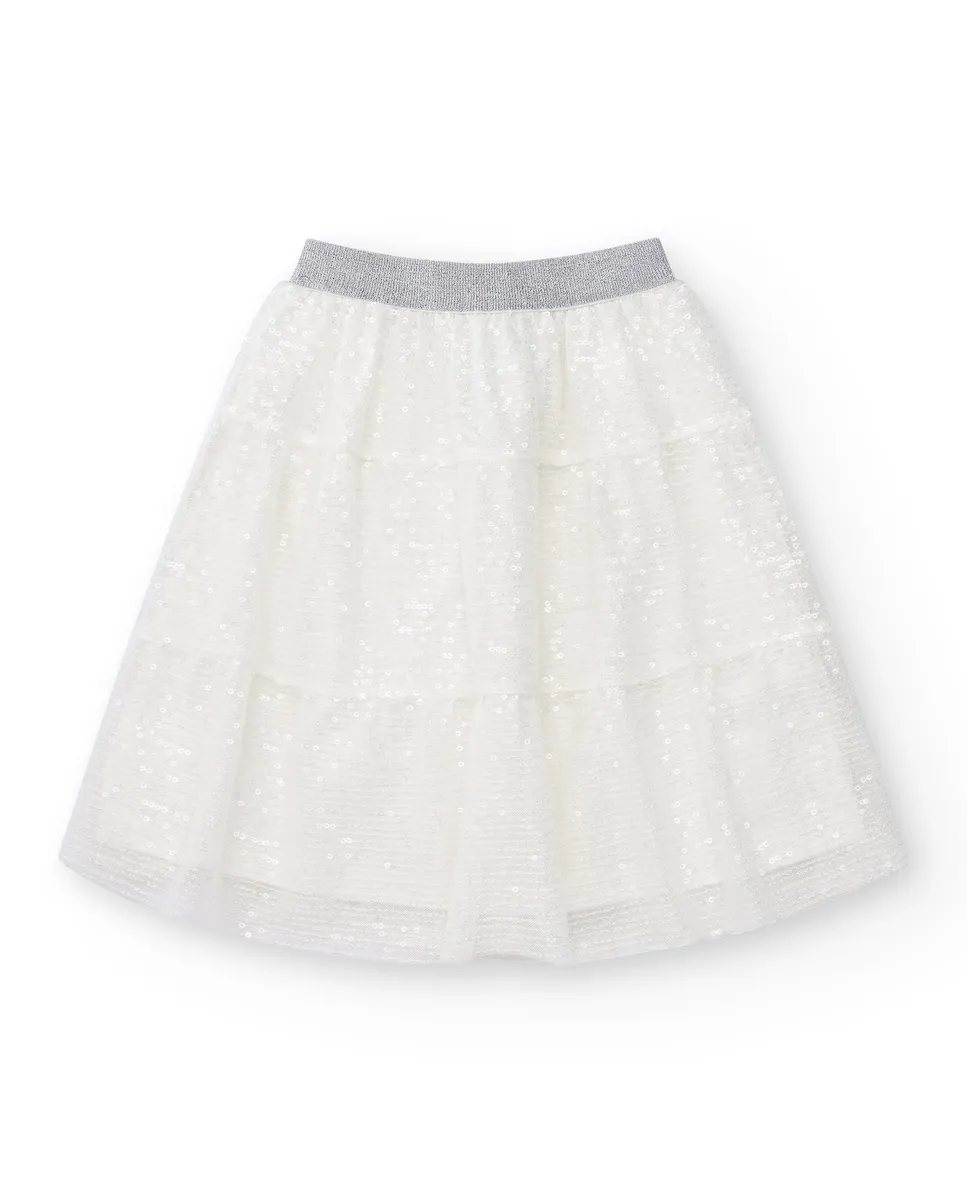 Юбка для девочки с пайетками и эластичной талией Tuc tuc, серебряный
Юбка для девочки с пайетками и эластичной талией Tuc tuc, серебряный