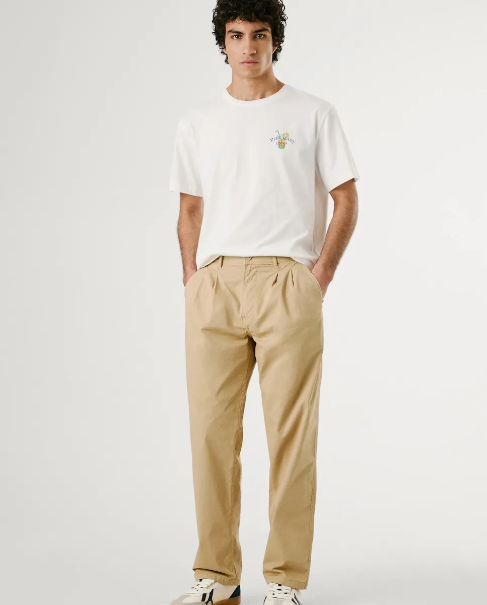 Мужские брюки чино расслабленного кроя из поплина Pepe Jeans, бежевый
Мужские брюки чино расслабленного кроя из поплина Pepe Jeans, бежевый