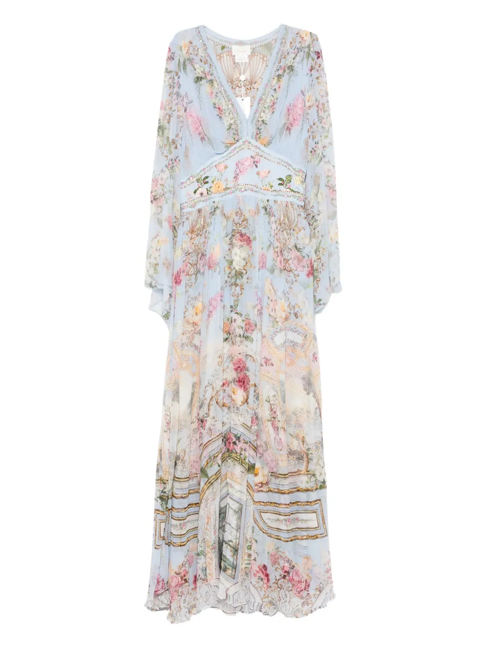 Платье макси с цветочным принтом Camilla, синий 
Платье макси с цветочным принтом Camilla, синий