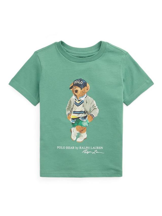 Детская хлопковая футболка Polo с круглым вырезом и медвежонком Ralph Lauren, Fairway Green
Детская хлопковая футболка Polo с круглым вырезом и медвежонком Ralph Lauren, Fairway Green