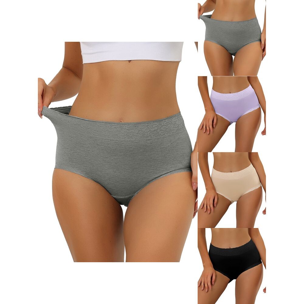 5 упаковок женского хлопкового нижнего белья с высокой посадкой и кружевной отделкой для контроля живота, полное покрытие, трусы Muti-color ALLEGRA K, Gy Purple Bg Bk
5 упаковок женского хлопкового нижнего белья с высокой посадкой и кружевной отделкой для контроля живота, полное покрытие, трусы Muti-color ALLEGRA K, Gy Purple Bg Bk