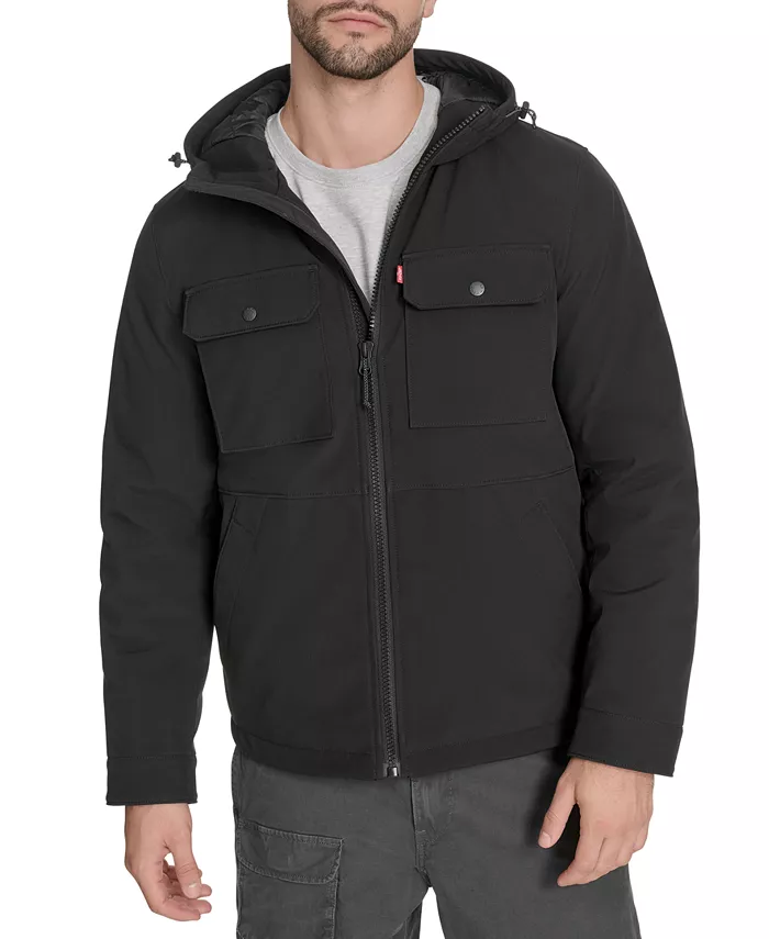 Мужская куртка Softshell с капюшоном из ткани Rib Stop Levi'S, черный
Мужская куртка Softshell с капюшоном из ткани Rib Stop Levi'S, черный