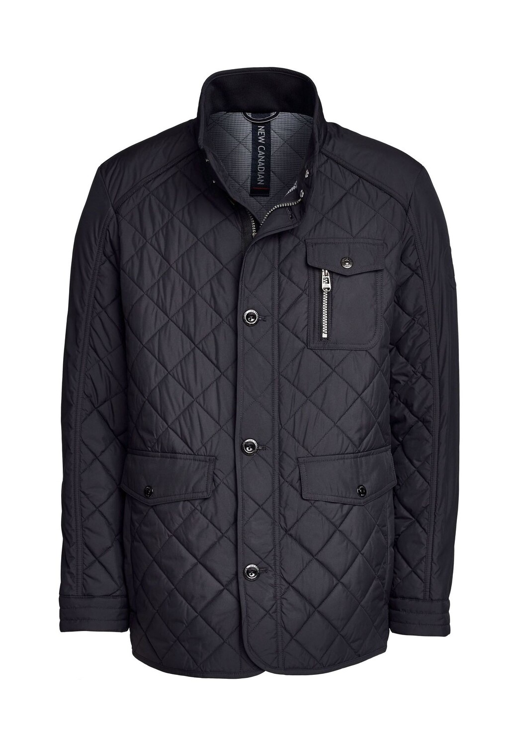 ВСЕСЕЗОННАЯ стеганая куртка с трикотажной вставкой на внутренней стороне воротника NEW CANADIAN, цвет 700 Schwarz 
ВСЕСЕЗОННАЯ стеганая куртка с трикотажной вставкой на внутренней стороне воротника NEW CANADIAN, цвет 700 Schwarz