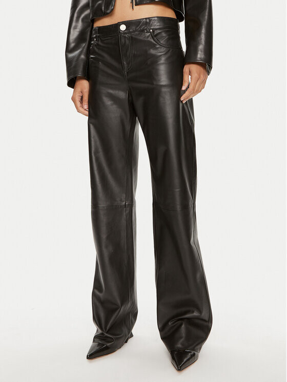 Кожаные брюки прямого кроя 2Ndday, черный
Кожаные брюки прямого кроя 2Ndday, черный