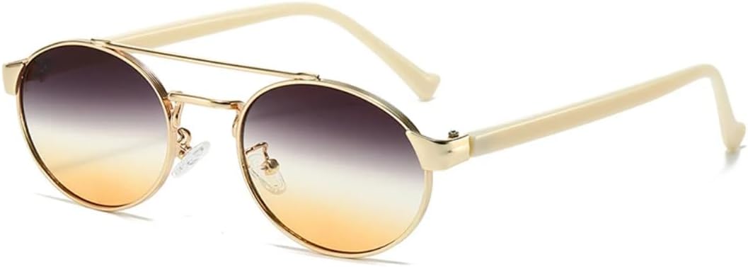 Винтажные металлические солнцезащитные очки с двойной перемычкой, женские и мужские, овальные, в стиле панк, с градиентным покрытием, защита от УФ-излучения UV400 UATXTAU, Beige Gray Yellow
Винтажные металлические солнцезащитные очки с двойной перемычкой, женские и мужские, овальные, в стиле панк, с градиентным покрытием, защита от УФ-излучения UV400 UATXTAU, Beige Gray Yellow